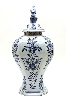 Lot 191 - A Delft baluster jar and cover