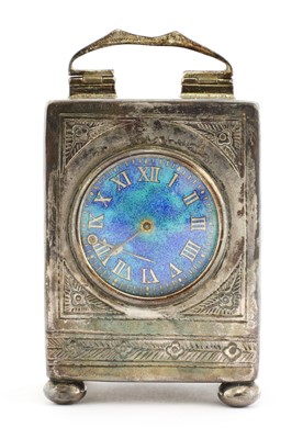Lot 109 - A Liberty & Co. Cymric silver carriage clock
