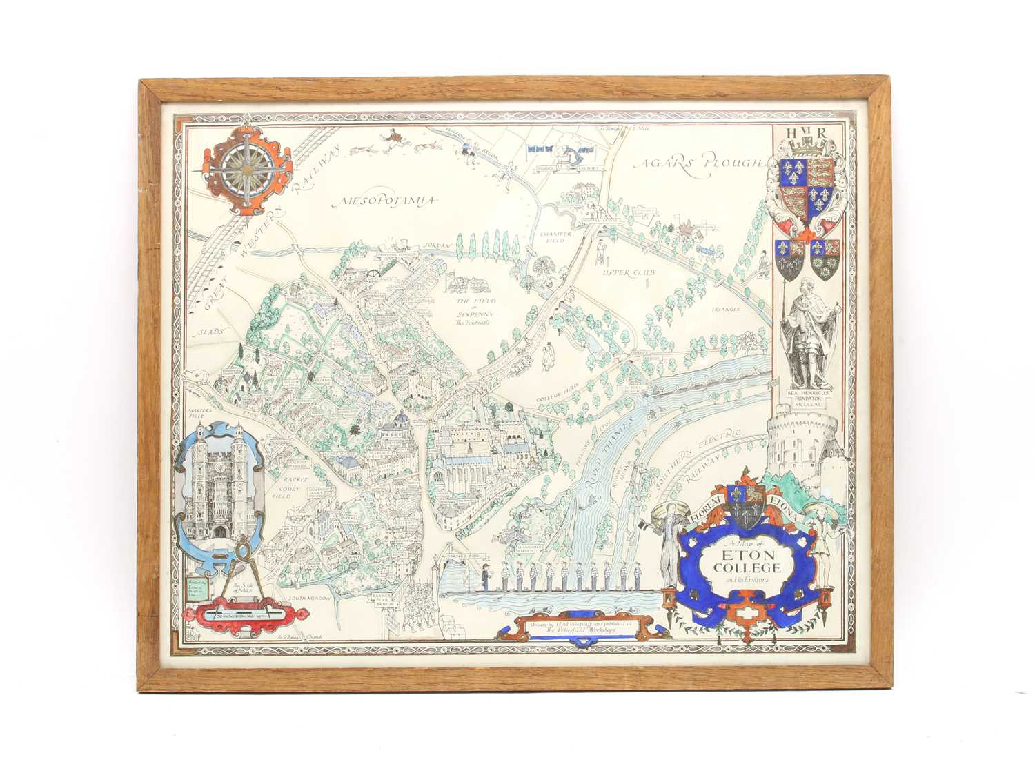 Lot 607 - A Map of Eton College and its Environs