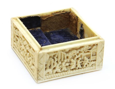 Lot 178 - A Chinese ivory gaming counter box