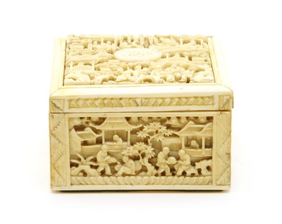 Lot 178 - A Chinese ivory gaming counter box