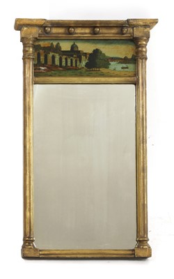 Lot 373A - A small Regency-style giltwood pier mirror