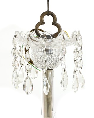 Lot 206 - A clear glass chandelier