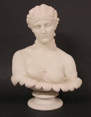 Lot 270 - Clytie, The Water Nymph, a Copeland parian bust after the Antique