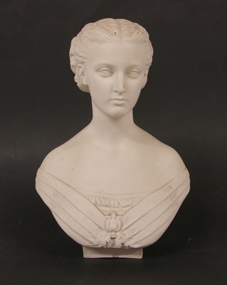 Lot 265 - Princess Alexandra, a Copeland parian bust modelled by Mary Thorneycroft
