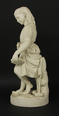 Lot 206 - Young England's Sister, a Copeland parian figure of a young girl