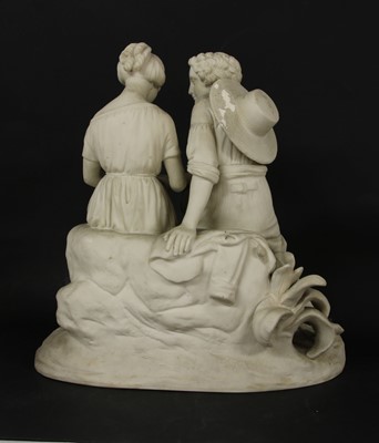 Lot 267 - Paul and Virginia, a Copeland parian figure group modelled by Cumberworth