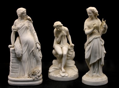 Lot 279 - After the antique, a parian figure of a nymph