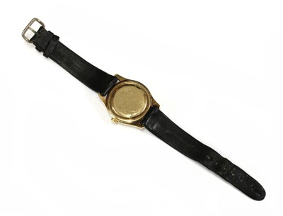 Lot 510 - A gentlemen's 9ct gold Jaeger-LeCoultre automatic strap watch