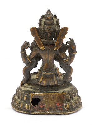 Lot 215 - A Tibetan bronze bodhisattva