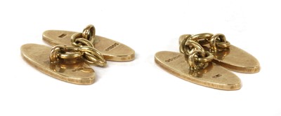 Lot 24 - A pair of Art Deco 9ct gold cufflinks