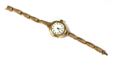 Lot 172 - A 9ct gold mechanical watch