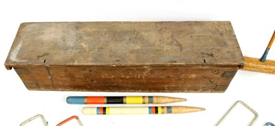 Lot 328 - A boxed 'The Ajax' croquet set