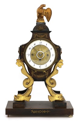 Lot 877 - An Austrian table clock