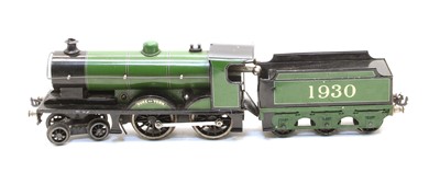 Lot 358 - A Bassett-Lowke 'Duke of York' 1930 '0' gauge 4-4-0 clockwork locomotive and tender