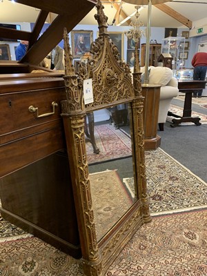 Lot 76 - A Gothic Revival wall mirror