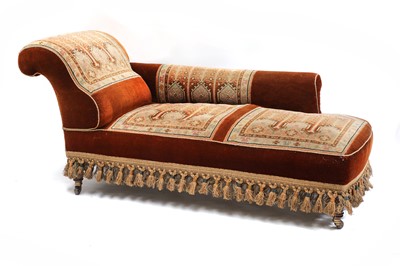 Lot 785 - A late Victorian chaise longue by Howard & Sons