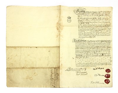 Lot 197 - Nine late 17th early 18th century paper documents