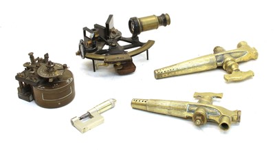Lot 189 - A small brass sextant