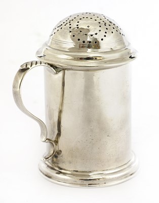 Lot 98 - A Victorian Brittania standard silver dredger in the George III style