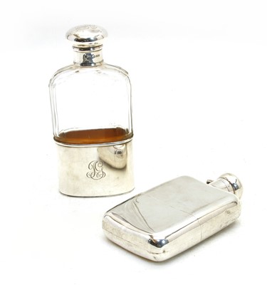 Lot 360 - A silver spirit flask