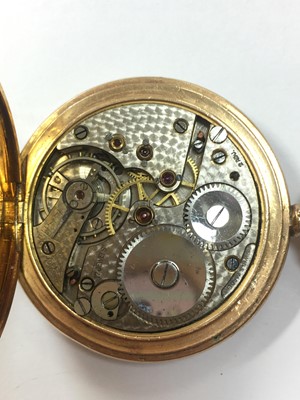 Lot 226 - A rolled gold Waltham Bartlett half hunter pocket watch