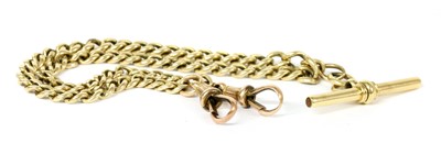 Lot 143 - A gold curb link double Albert chain
