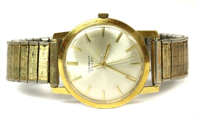 Lot 161 - A gentlemen's 18ct gold Cortébert 'Envoy' mechanical strap watch