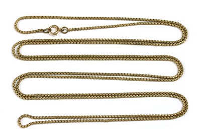Lot 65 - A yellow metal long chain