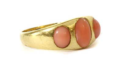 Lot 6 - A Victorian 18ct gold coral ring