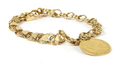 Lot 38 - A gold bracelet
