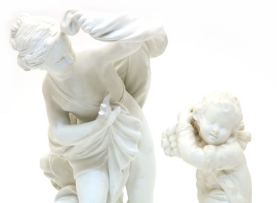 Lot 211 - A collection of Parian figures