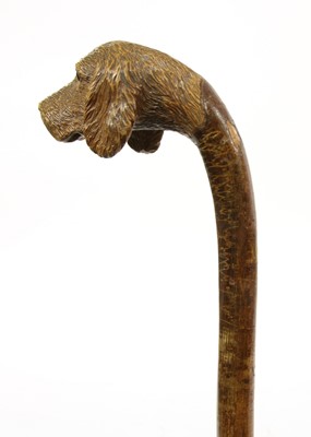 Lot 758 - A Brigg spaniel's head walking stick