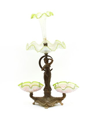 Lot 252 - A painted spelter centrepiece