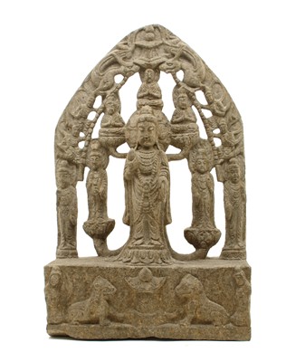 Lot 331A - A Chinese Buddhist stone carving