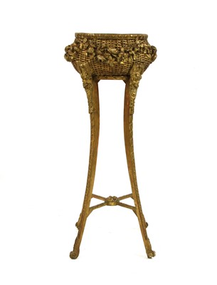 Lot 660 - A Continental gilt wood and basket weave gueridon, c.1900