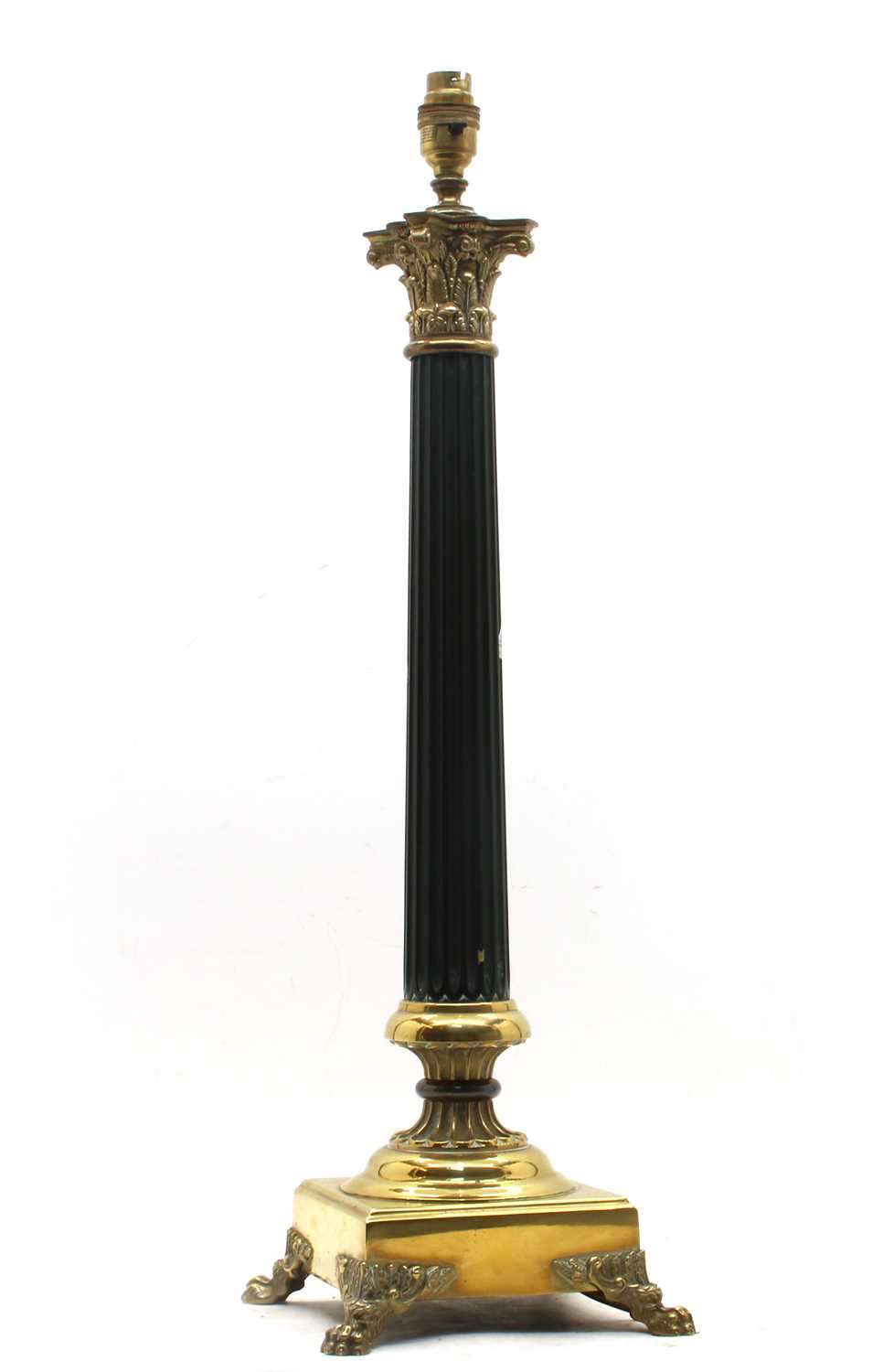 Lot 142 - A Corinthian column table lamp