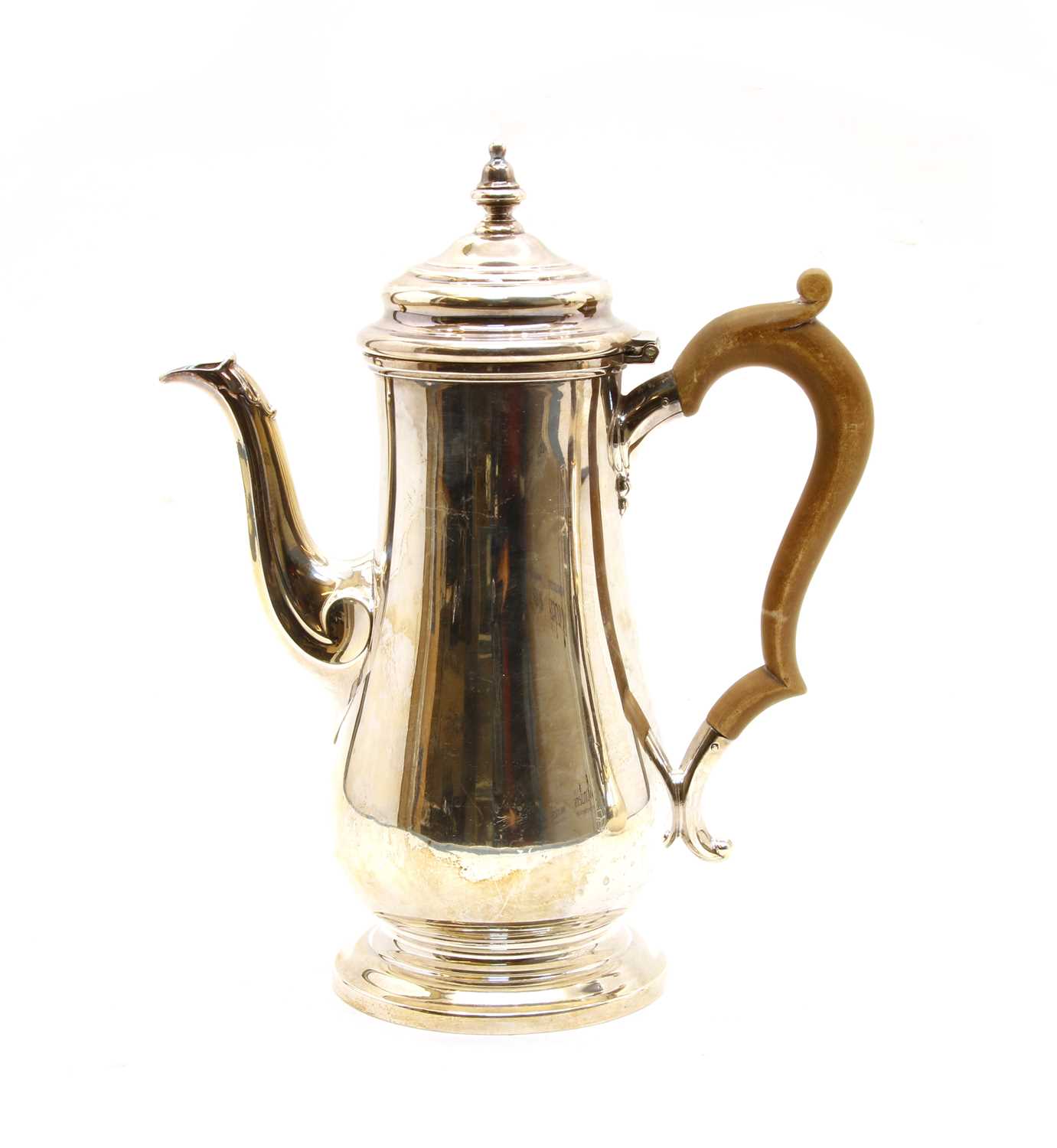 Lot 74 - A modern George III style silver coffee pot
