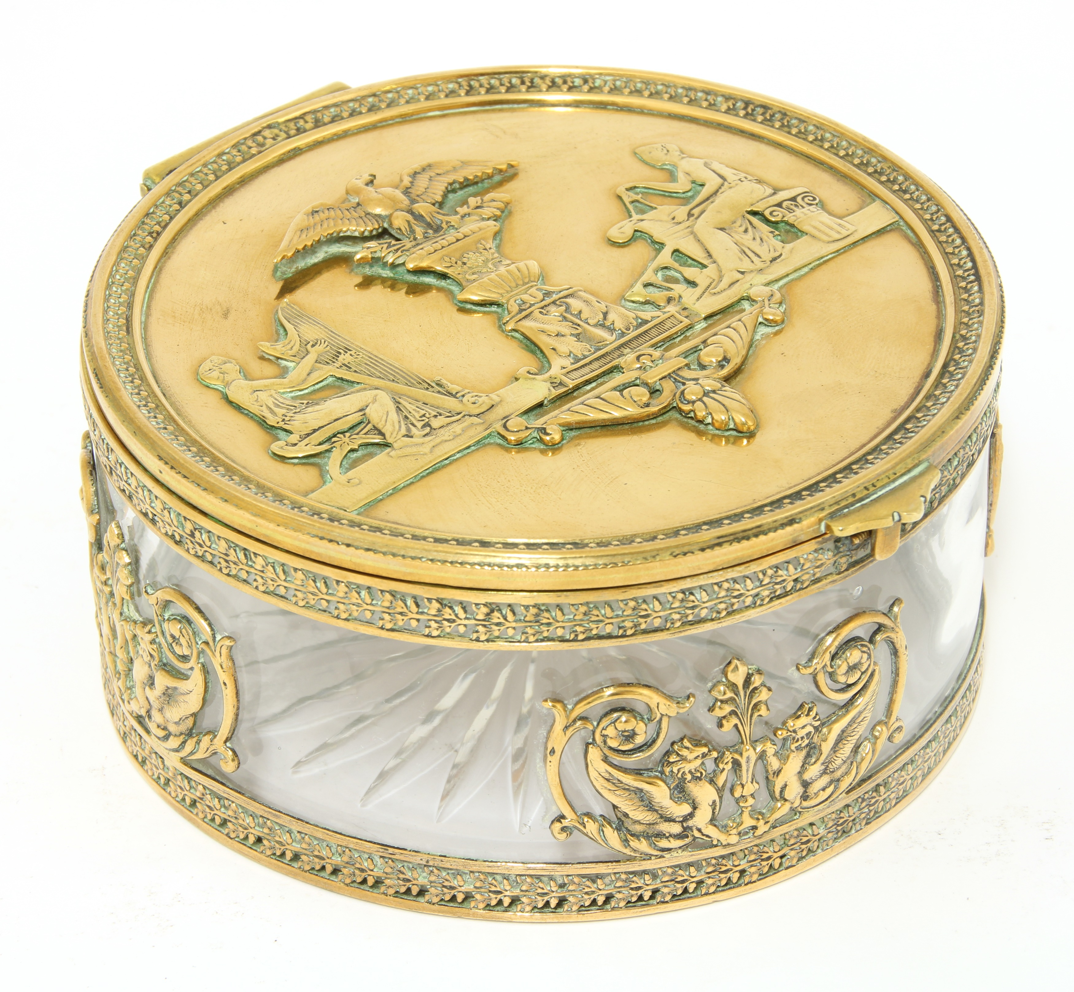 Lot 261 - A French Empire gilt metal mounted circular
