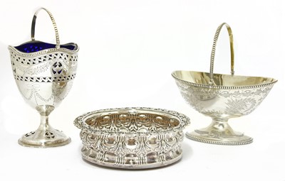 Lot 28 - Two Victorian silver sugar baskets