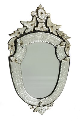 Lot 416 - A Venetian wall mirror