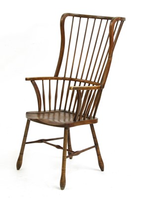 Lot 479 - A 19th century elm and beechwood Windsor armchair