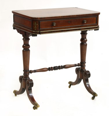 Lot 507 - A Regency mahogany and cross banded work table