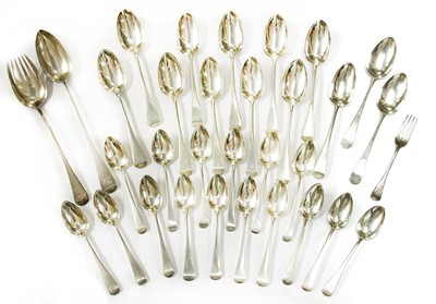 Lot 8 - Silver Old English pattern cutlery
