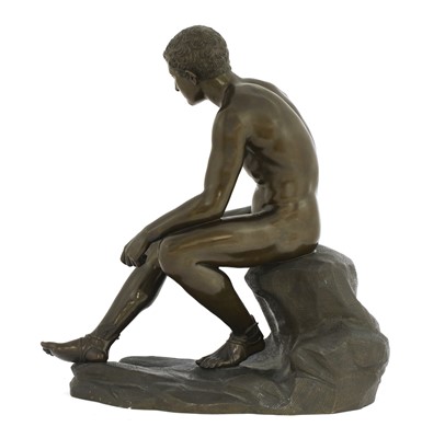 Lot 353 - A bronze figure of the Seated Mercury