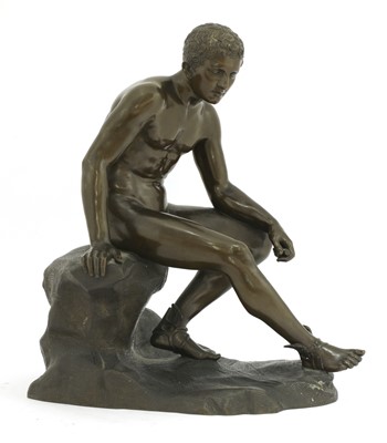 Lot 353 - A bronze figure of the Seated Mercury