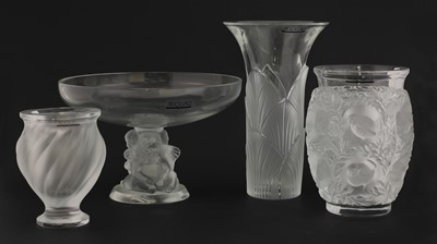 Lot 298 - Four Lalique clear and frosted items