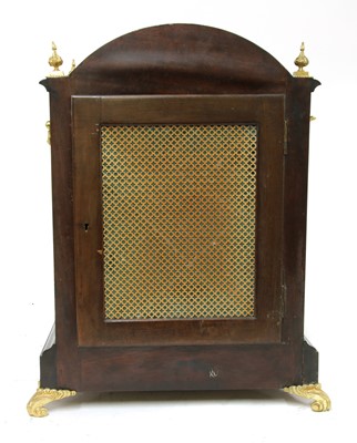 Lot 288 - An Edwardian inlaid mahogany three-train bracket clock