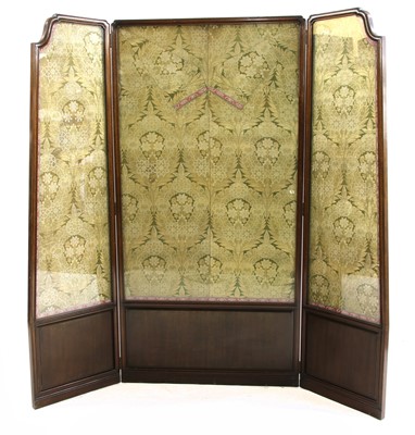 Lot 650 - An Edwardian three-panel screen