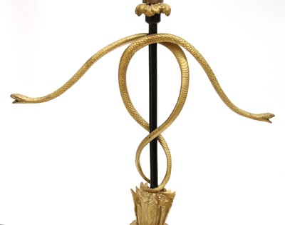 Lot 59 - A French ormolu table lamp